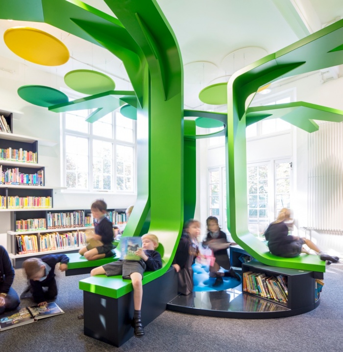 modern elementary school library
